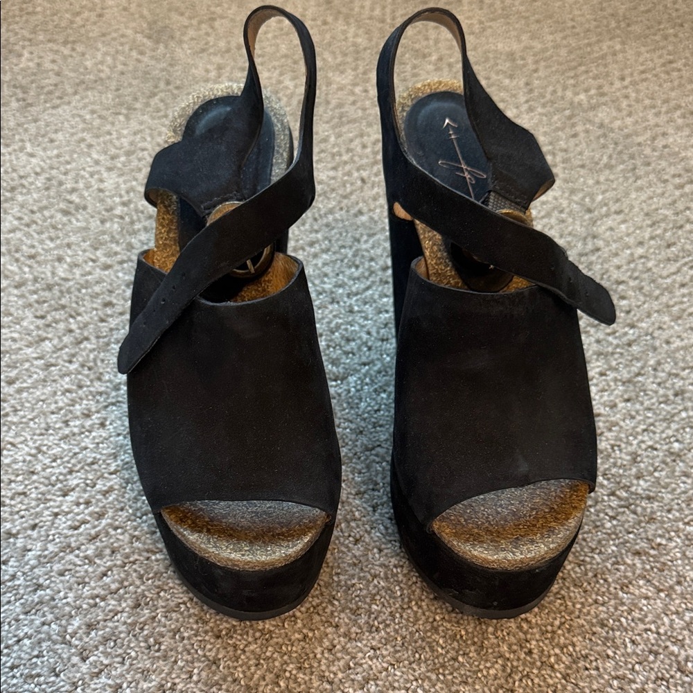 Free People Suede Black Women's Platform heels